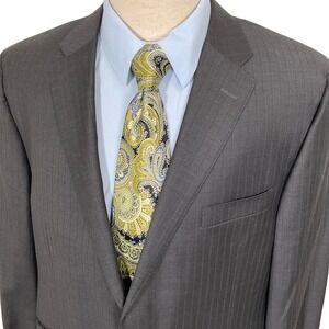 Hickey Freeman Blazer 46R Mens Charcoal Pinstripe  Loro Piana Super 150s Wool